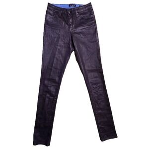 Robert‎ Rodriguez Mi Cielo Waxed Denim Jeans Women's Size 26 Merlot High Rise
